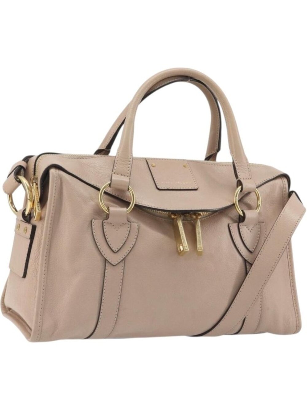 Marc Jacobs Shoulder Bag Leather 2way Pink Gold